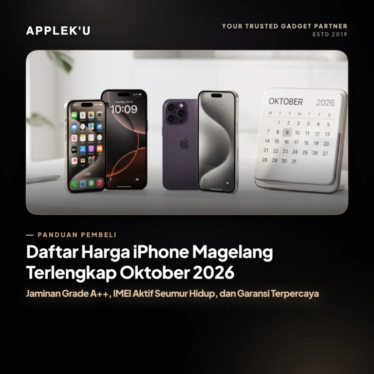 Daftar Harga iPhone Magelang Terlengkap Oktober 2026: Jaminan Grade A++, IMEI Aktif Seumur Hidup, dan Garansi Terpercaya