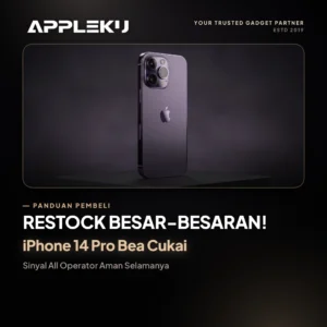 RESTOCK BESAR-BESARAN! iPhone 14 Pro Bea Cukai, Sinyal All Operator Aman Selamanya