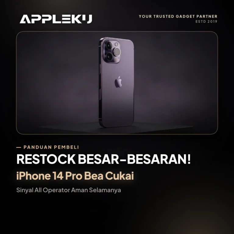 RESTOCK BESAR-BESARAN! iPhone 14 Pro Bea Cukai, Sinyal All Operator Aman Selamanya